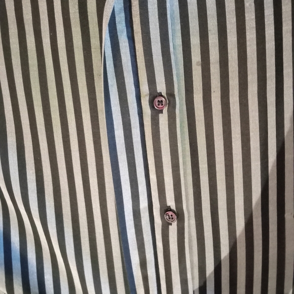 Vintage Cote De France Silk  Shirt Black Stripes Long Sleeve  M - Picture 15 of 15